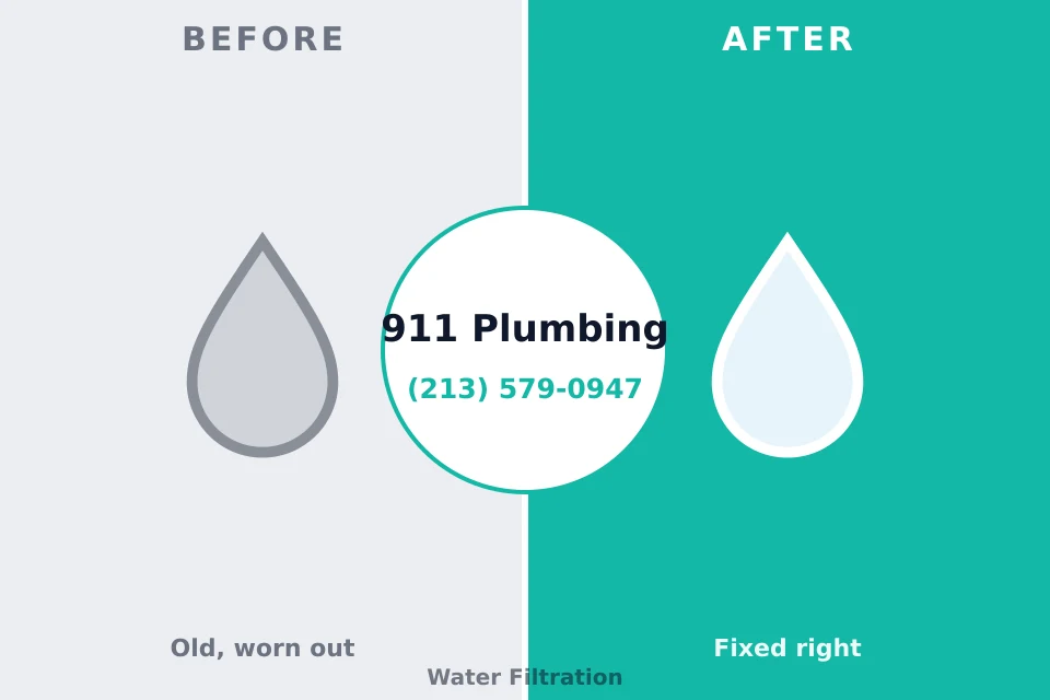 Before and after: plumbing repair Becker, MN